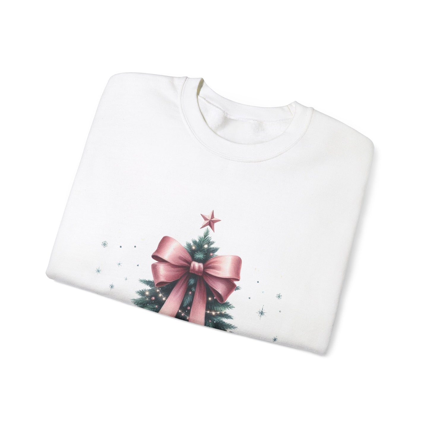 Christmas Tree Bow Shirt, Christmas Sweatshirt for Women, Christmas Tree Tshirt, Christmas Coquette Christmas Shirt