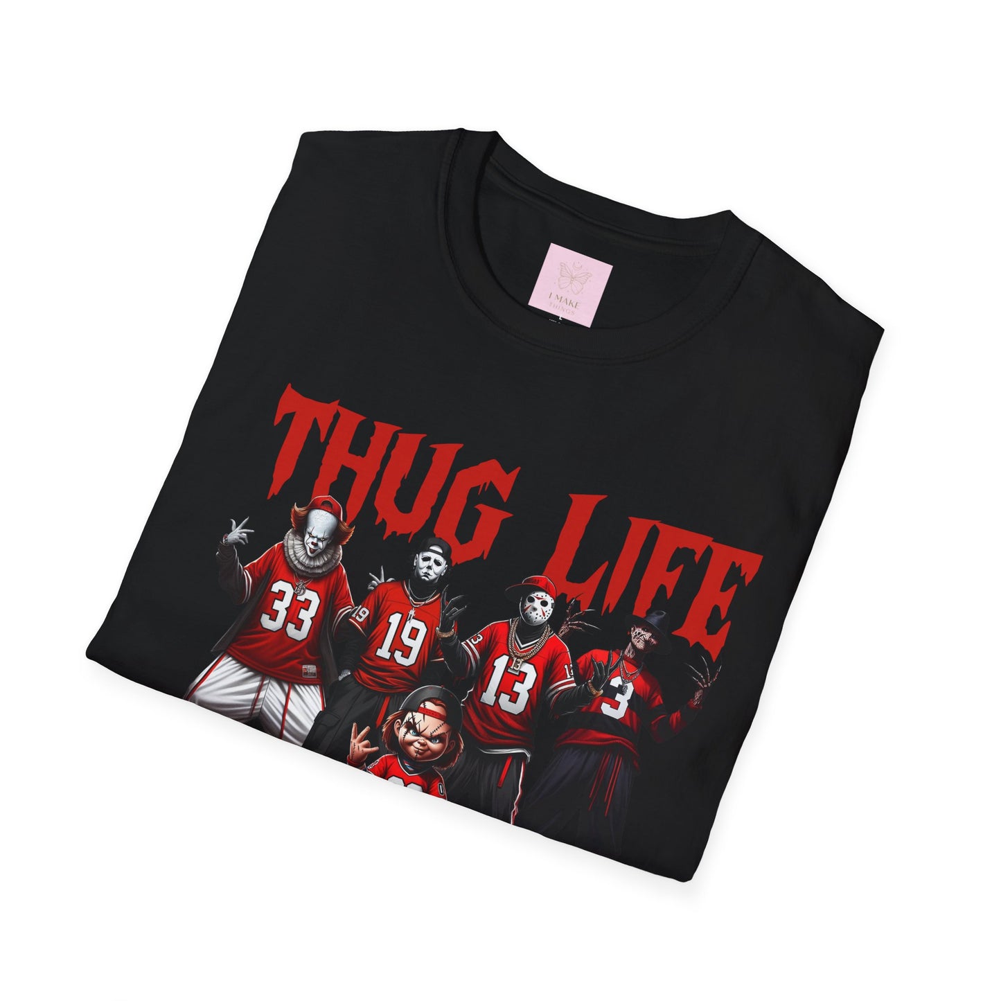 Horror Movie Thug Life Red Sports Jersey T-Shirt