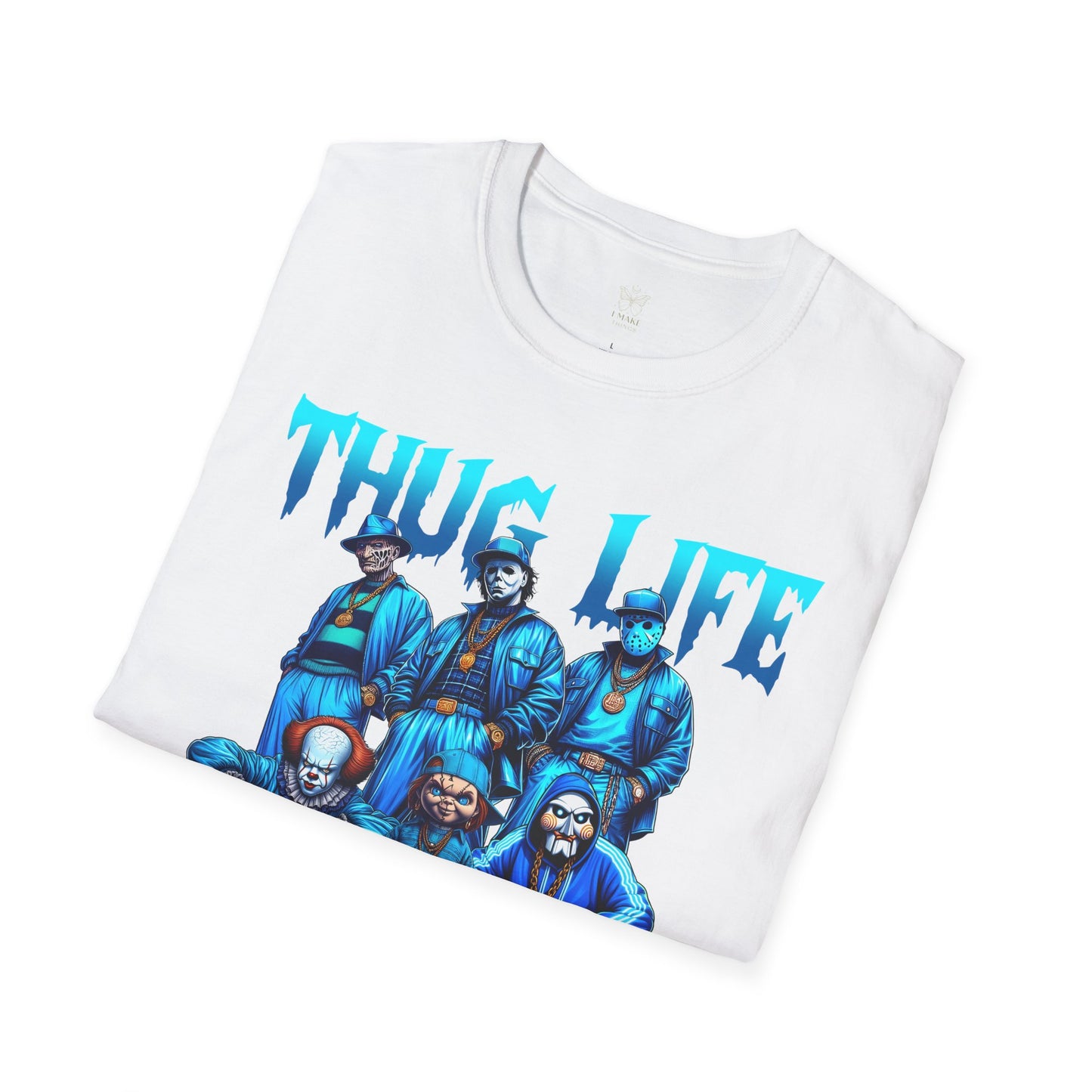 Horror Movie Thug Life Blue T-Shirt