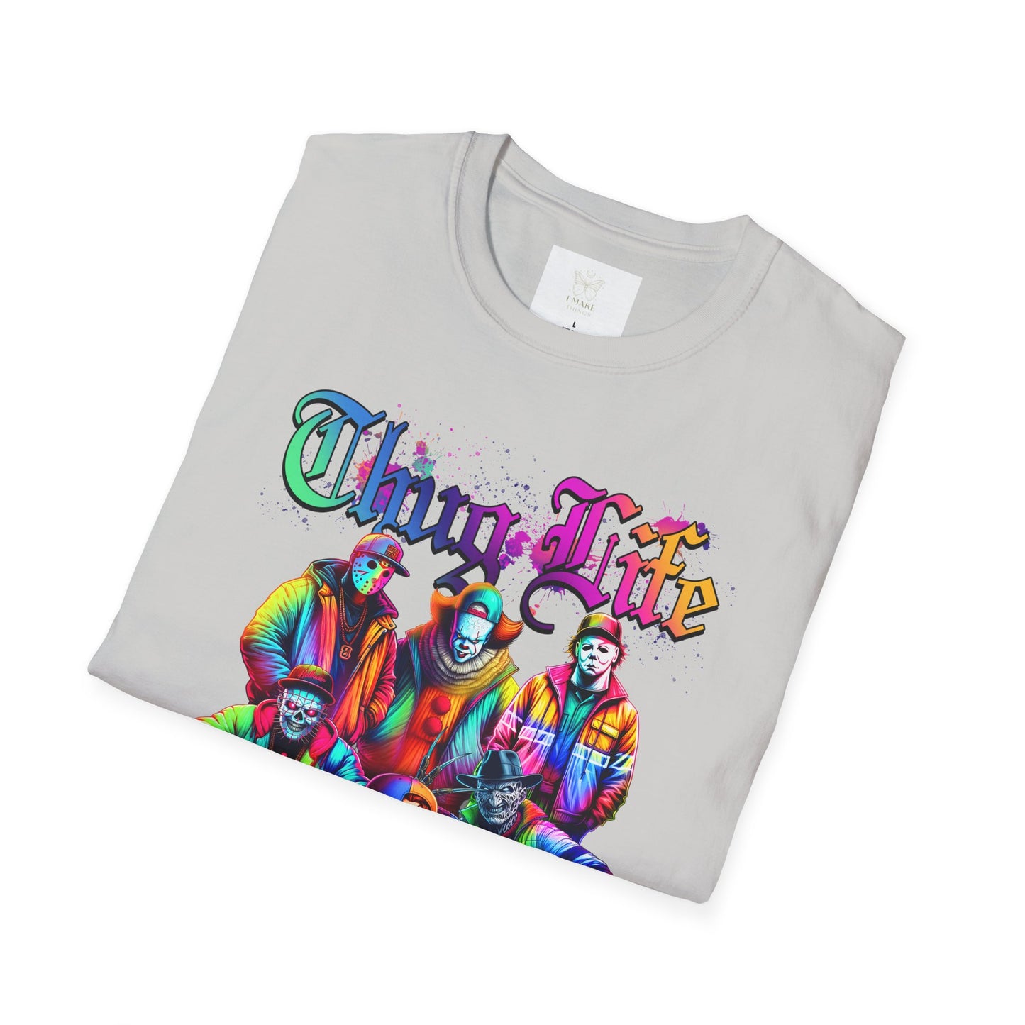 Horror Thug Life Holographic T Shirt Unisex