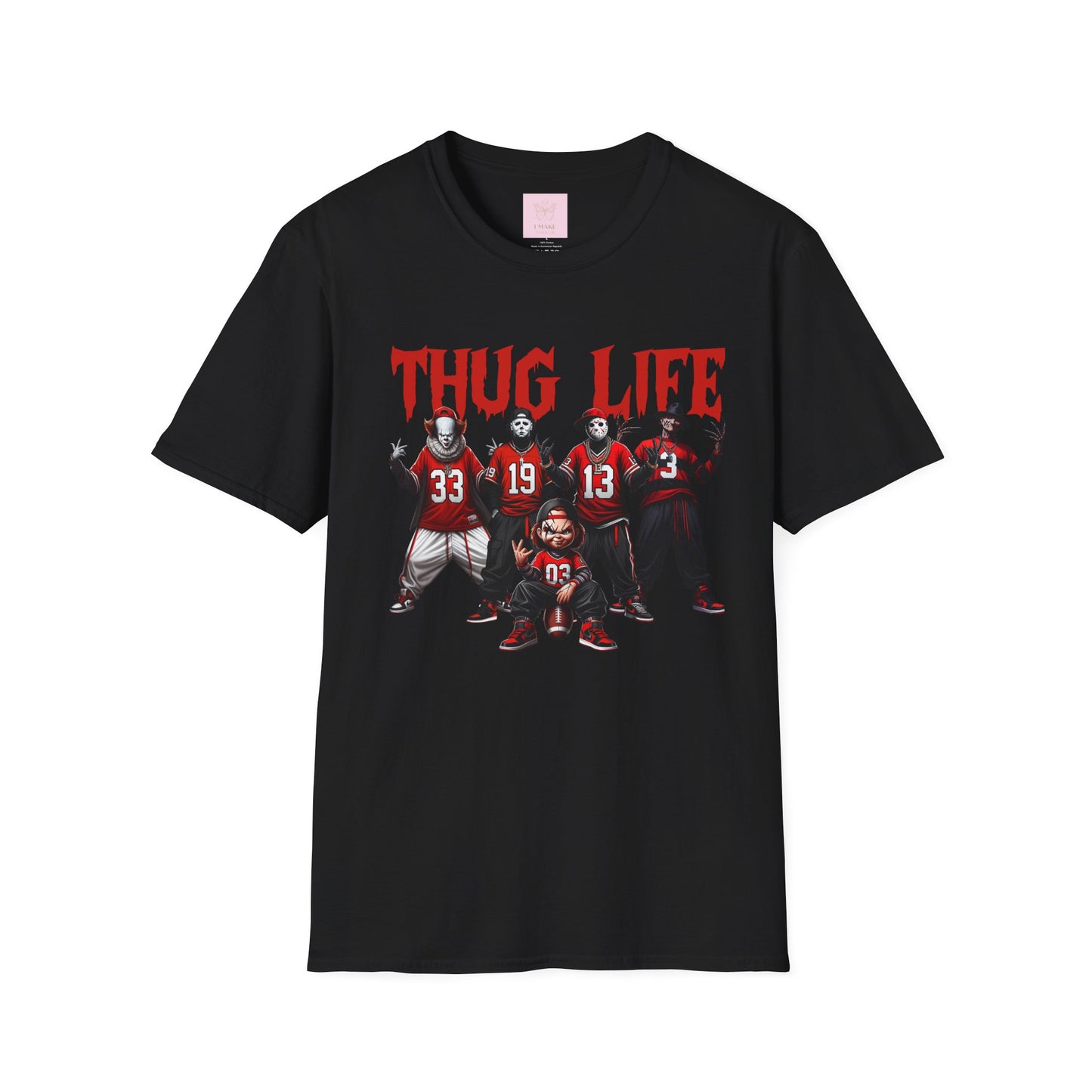 Horror Movie Thug Life Red Sports Jersey T-Shirt