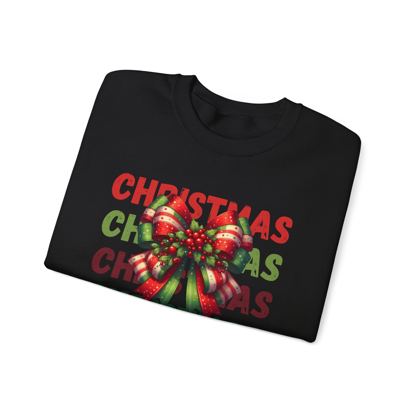 Croquette Ribbon Christmas Sweatshirt