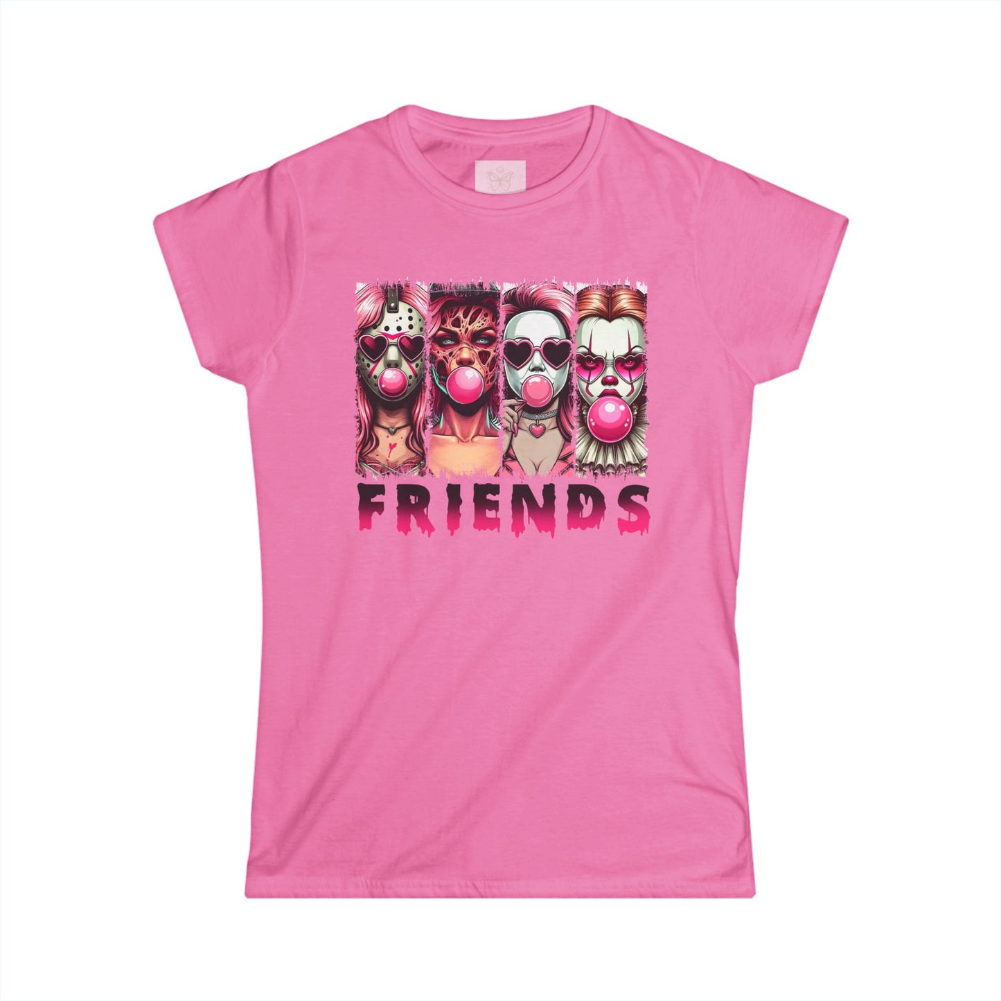 T-Shirt - Horror Villains 'Friends' Style Women's Softstyle Tee