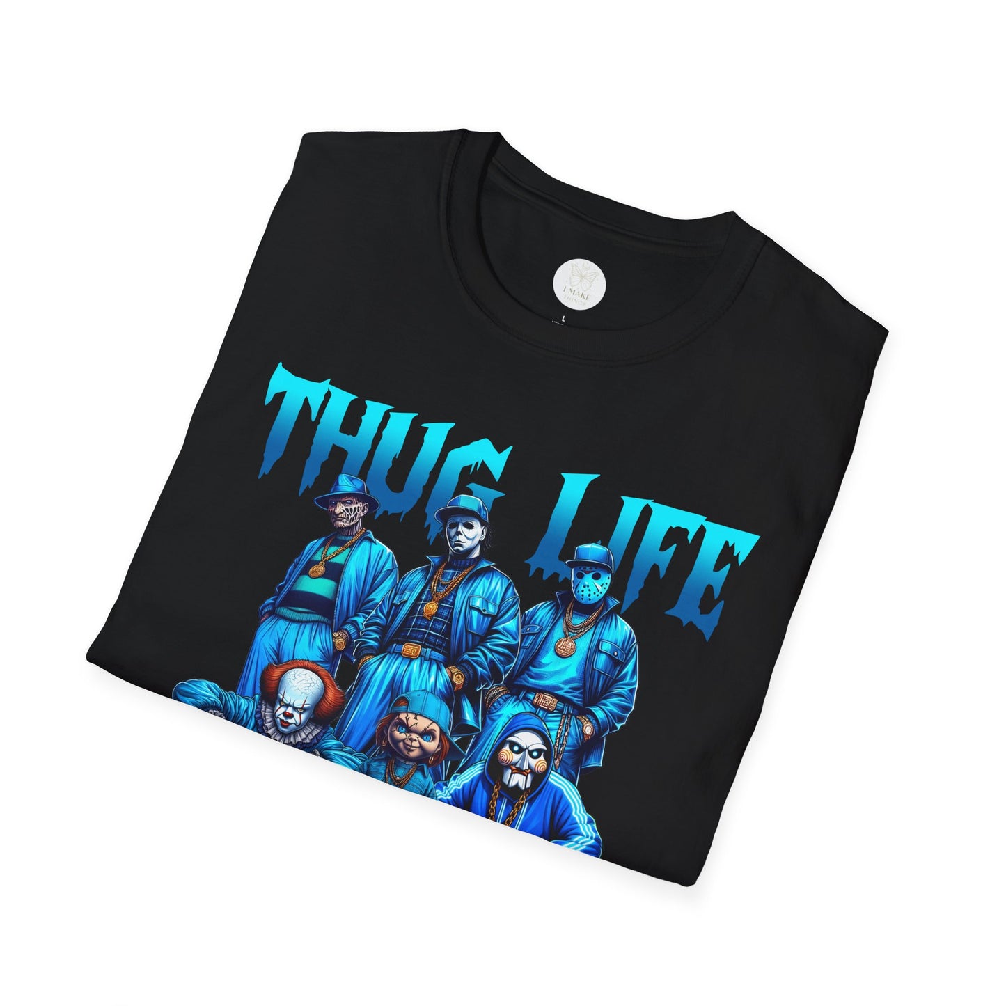 Horror Movie Thug Life Blue T-Shirt