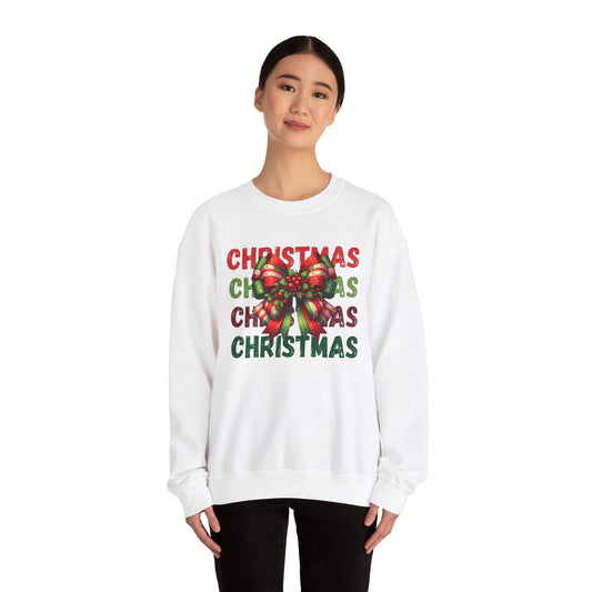 Croquette Ribbon Christmas Sweatshirt