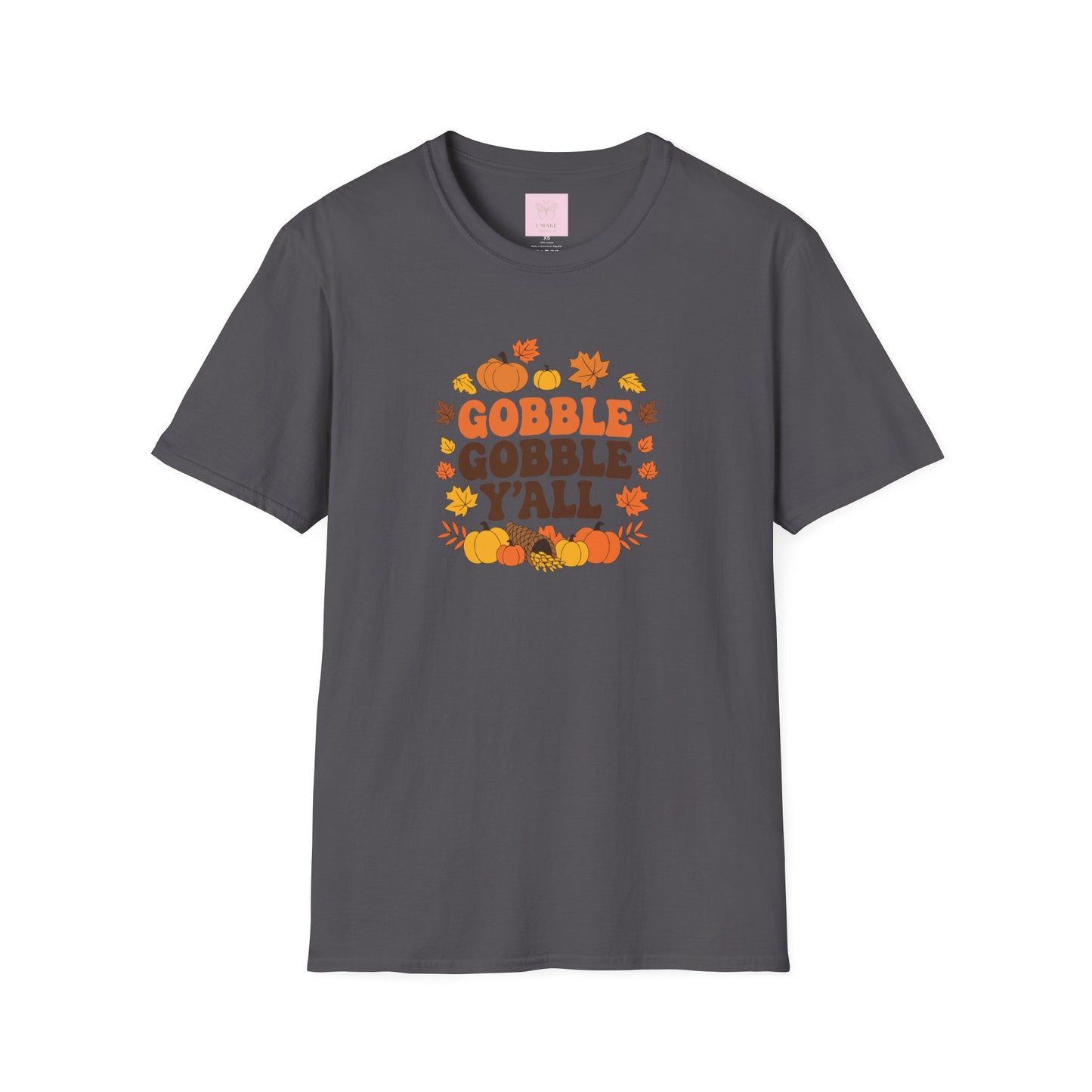 Thanksgiving T-Shirt Gobble Gobble Y'all Unisex Softstyle