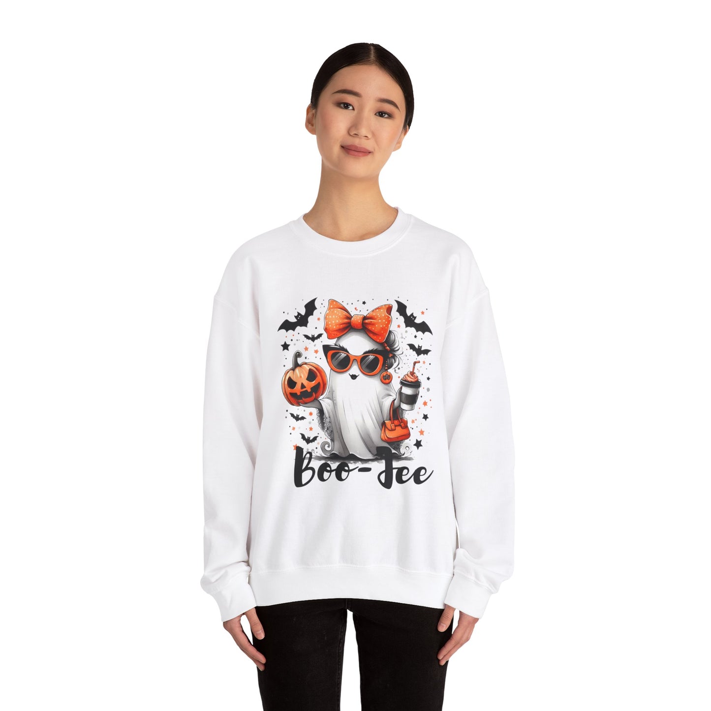 Boo-Jee Ghost Halloween Heavy Blend™ Crewneck Sweatshirt