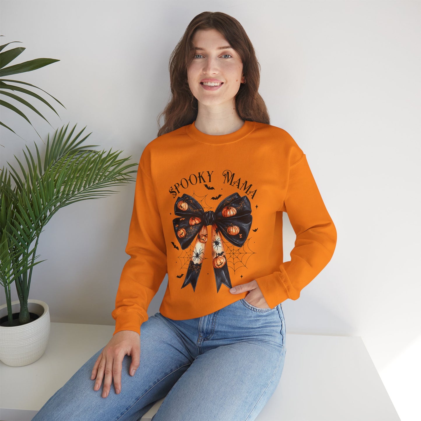 Spooky Mama Halloween Crewneck Sweatshirt