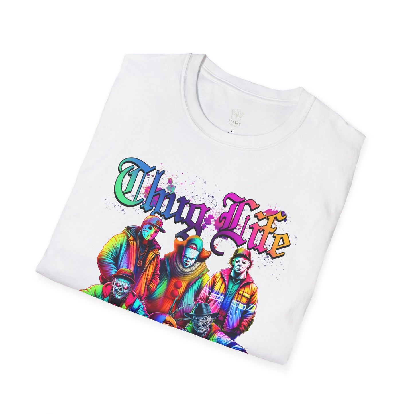 Horror Thug Life Holographic T Shirt Unisex