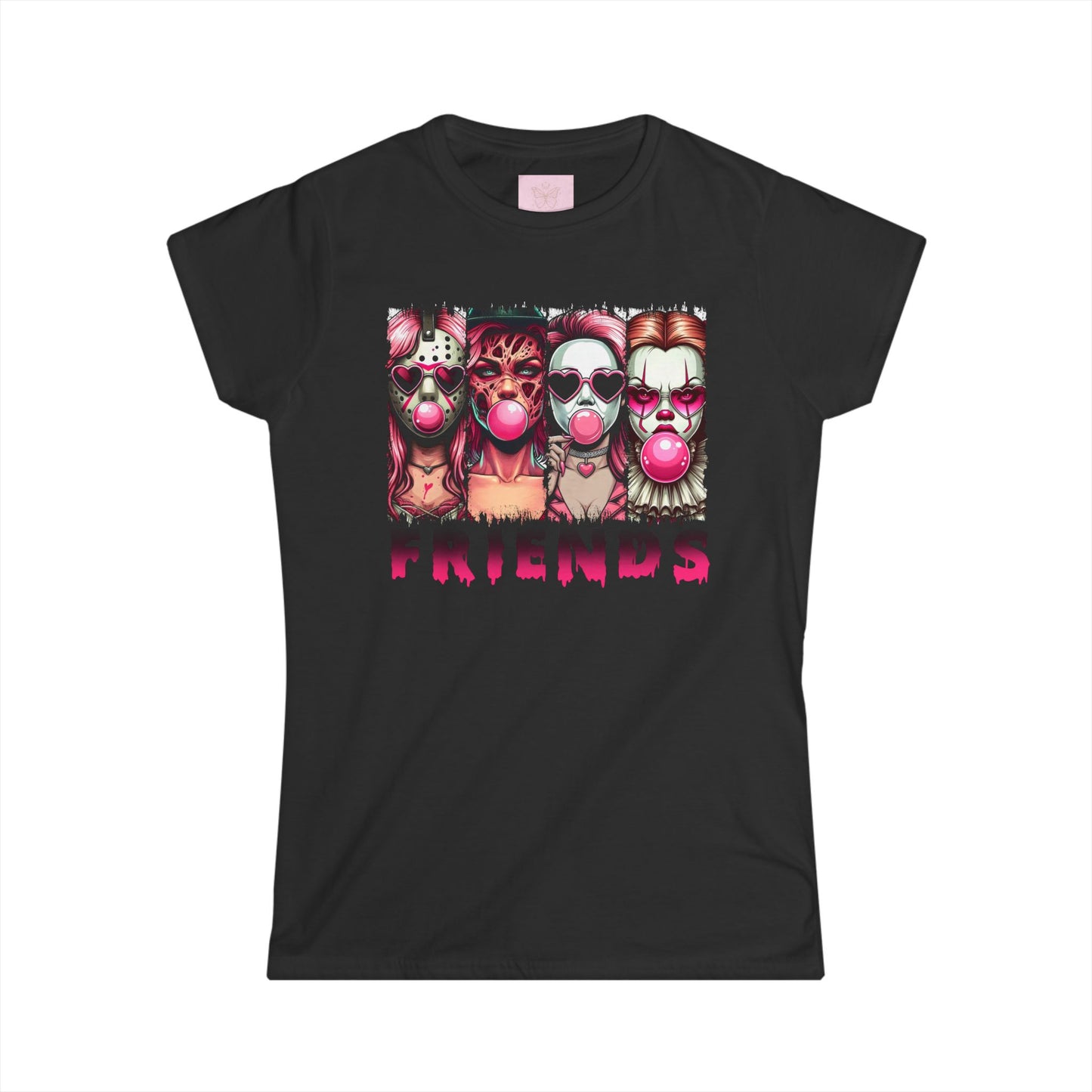 T-Shirt - Horror Villains 'Friends' Style Women's Softstyle Tee