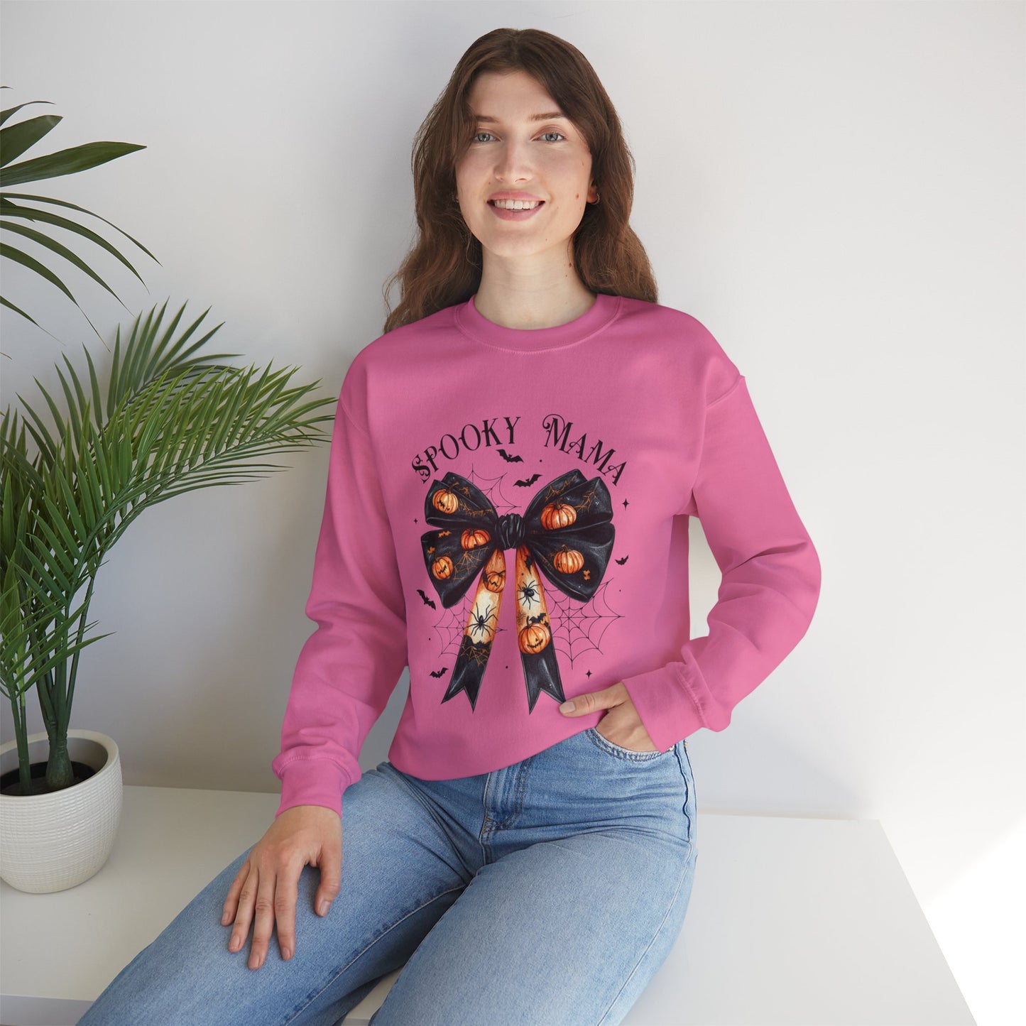 Spooky Mama Halloween Crewneck Sweatshirt