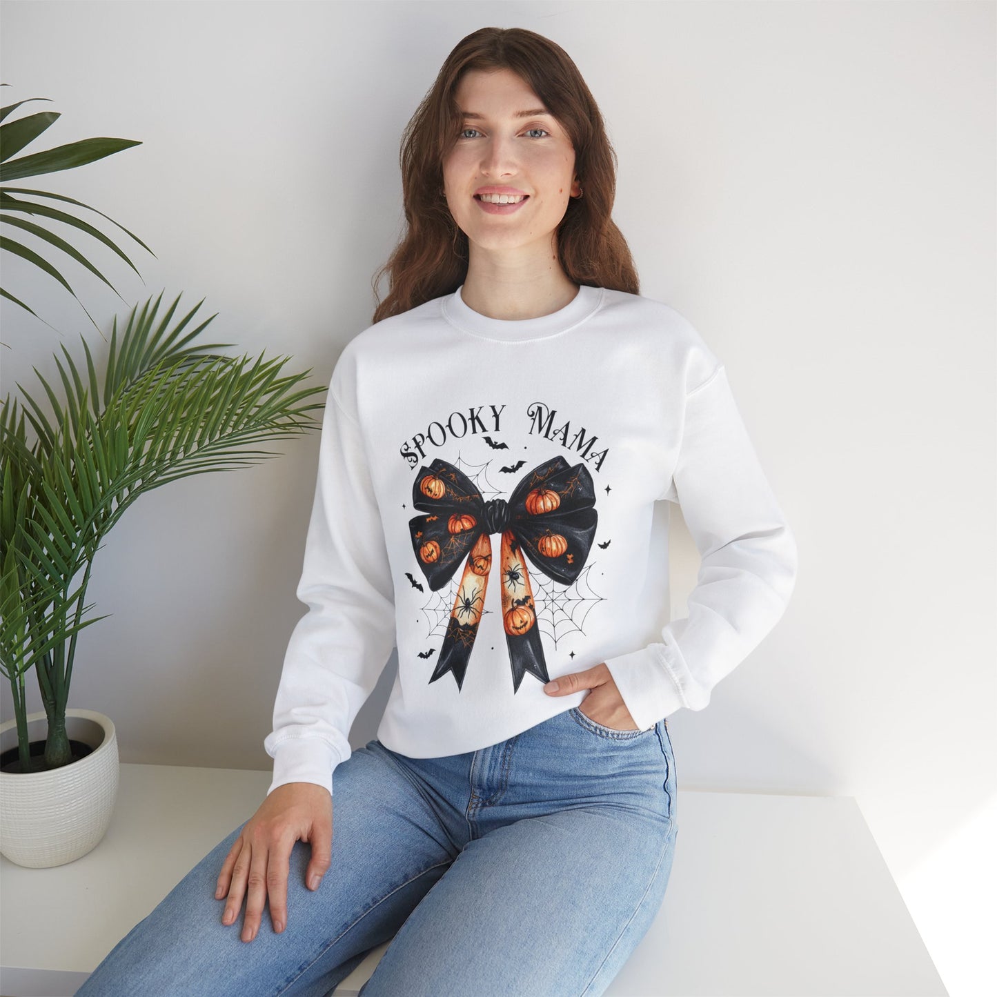 Spooky Mama Halloween Crewneck Sweatshirt